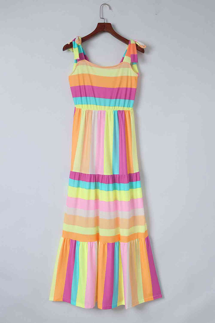 ISLA – Vibrant Striped Maxi Dress